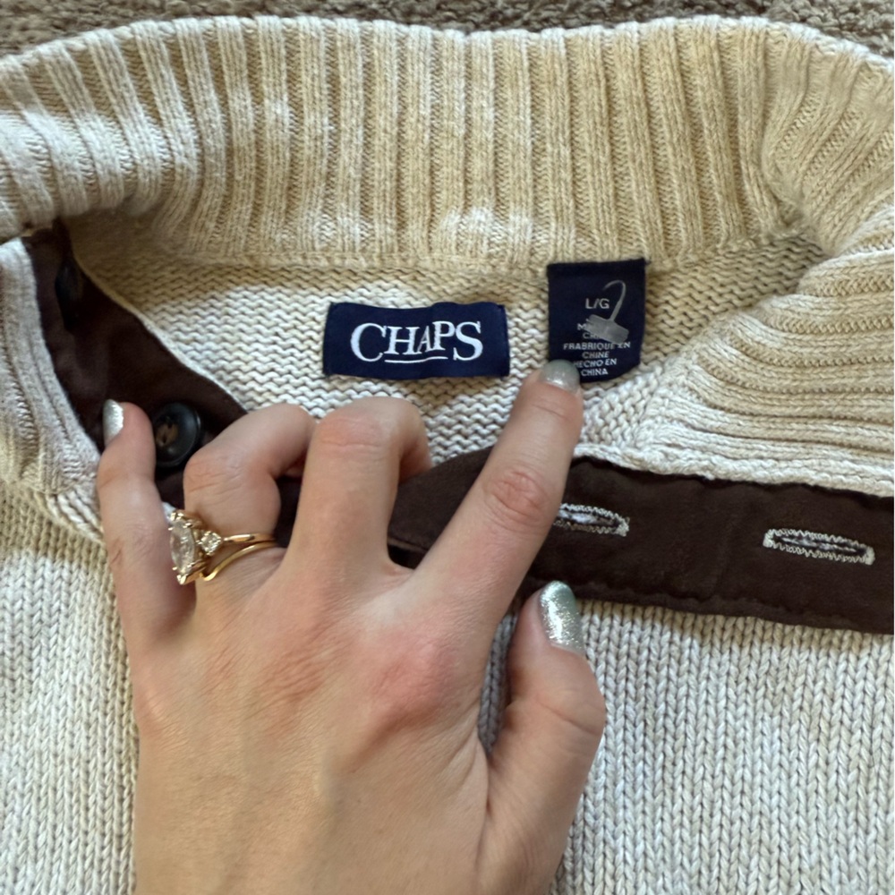 Chaps Knit Collared Sweater - image 2